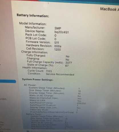 Laptop MacBook Air Early 2014; Pata ecran