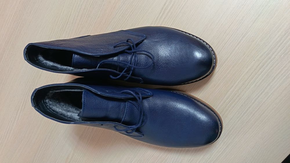 Ghete iarnă cu căptușeală caldă, mărimea 42,5, piele naturală