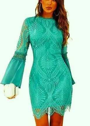 Официална рокля, Дантелена рокля, Елегантна  рокля, Дълга черна рокля