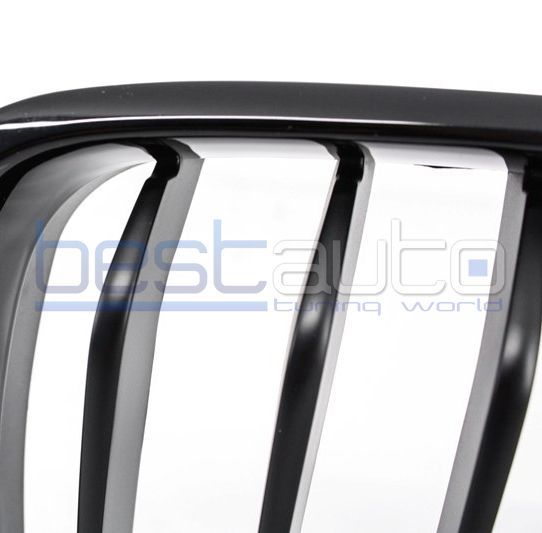 Бъбреци за БМВ Ф30 Ф31 / BMW F30 F31- Черен гланц рамка/ Мат решетки