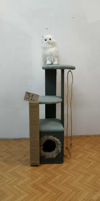 Нови Котешки катерушки с къщичка – 90 см ОБЛЕН