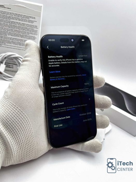 iPhone 15 Pro, 128GB, Black, 100% батерия, КАТО НОВ, ГАРАНЦИЯ!