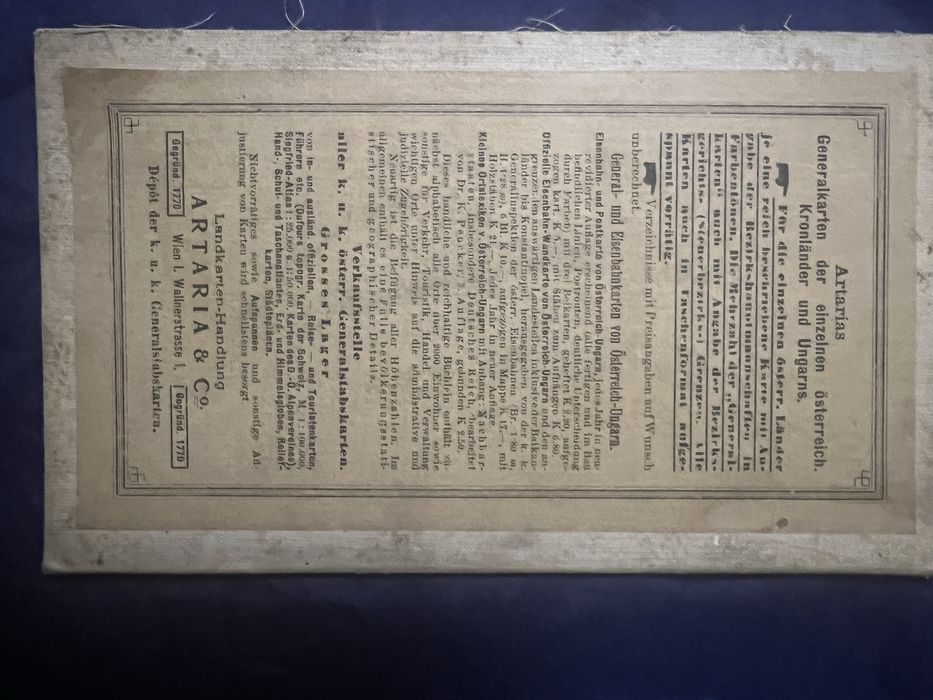 WWl-военна карта от Първата световна война - Сараево