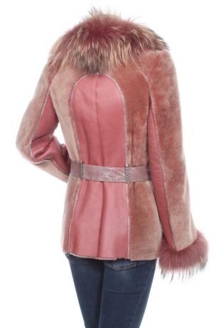 Палто естествена кожа лисица