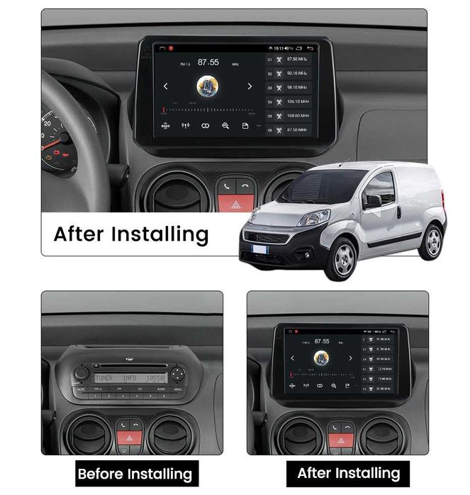 Navigatie Fiat Kubo Citroen Nemo Peugeot Bipper 2008-2017 2GB 4GB 8GB