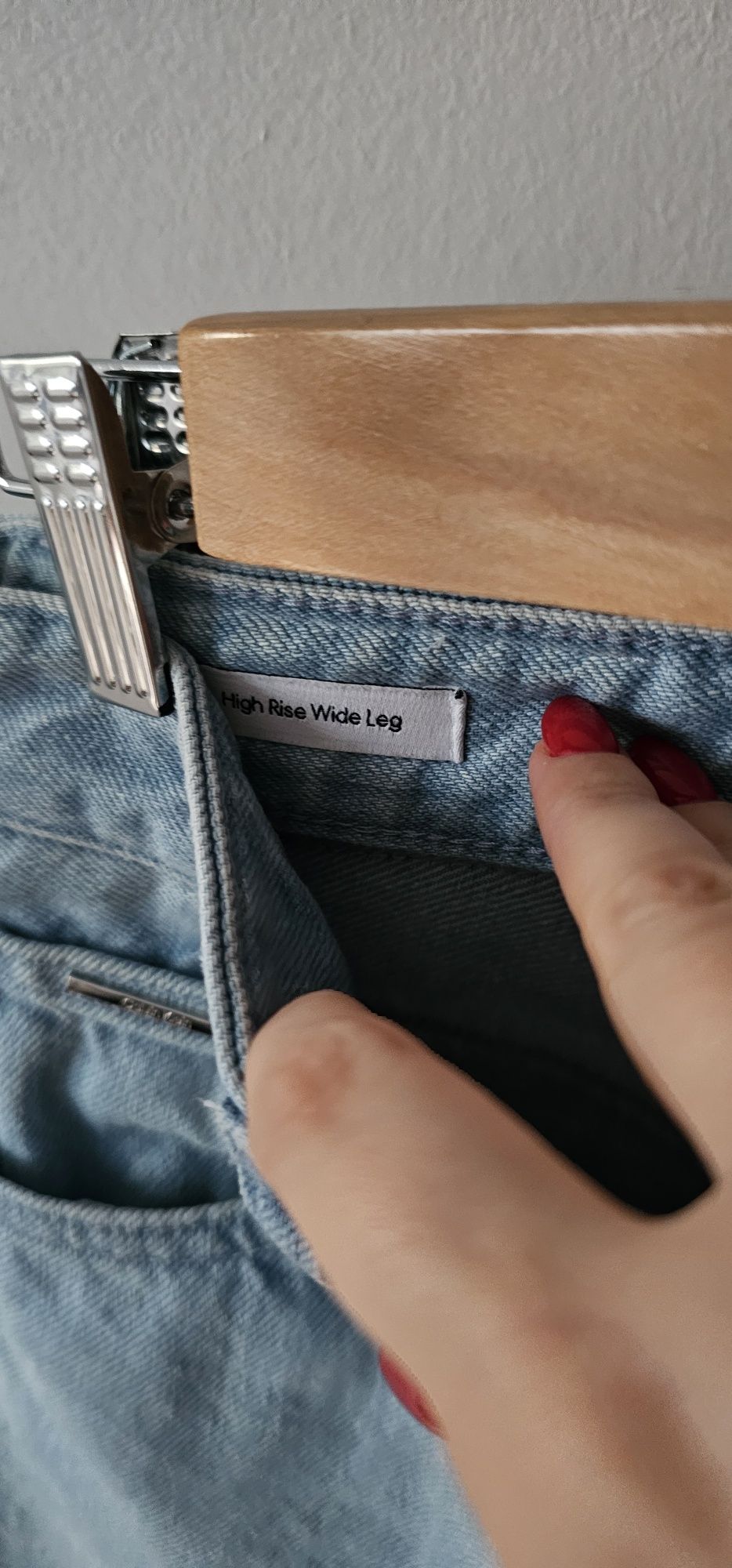 Calvin Klein дънки с висока талия и широк крачол