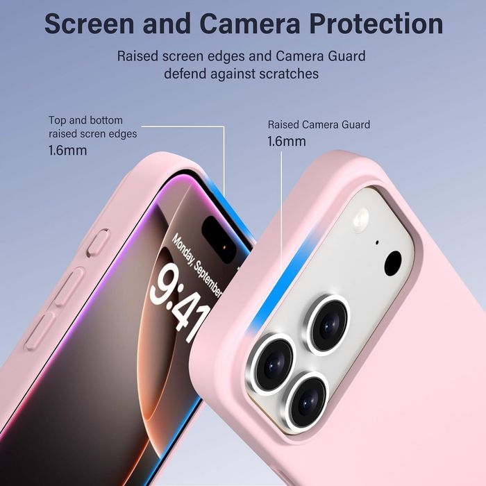 Матов силиконов кейс за apple iphone 17 pro max - розов