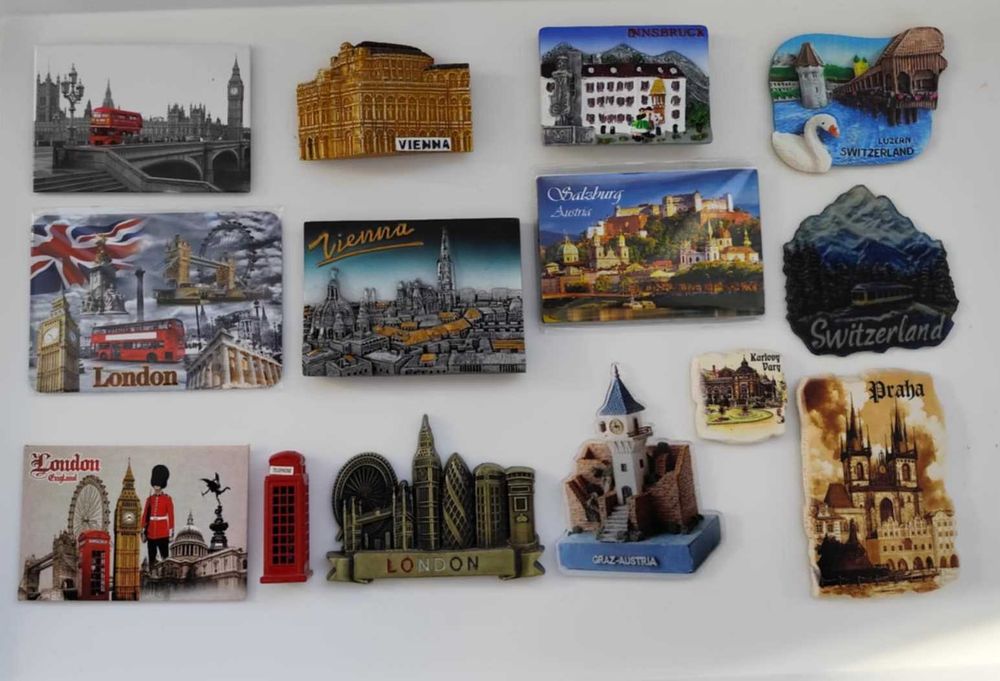 Магнити за хладилник от Европа, Азия, Африка и Южна Америка