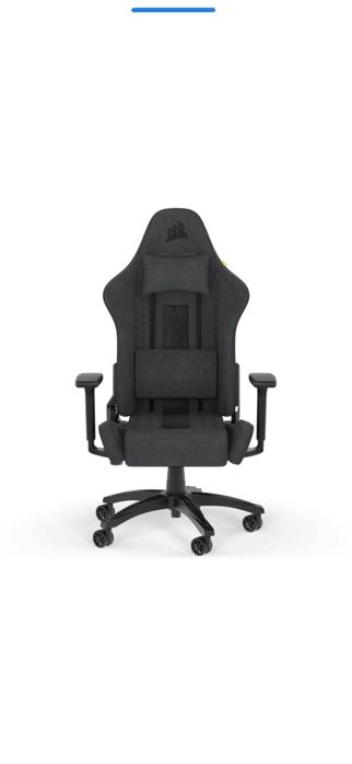 Scaun Gaming Corsair TC100 RELAXED, Textil, tetiera, Gri - Negru