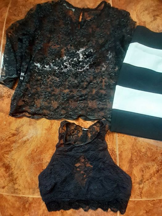 Bluză, bustiera  si fustă Zara mărime XS