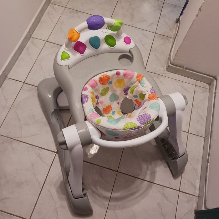 Бебешка проходилка 3 в 1 Caretero Toyz - Bounce, сива