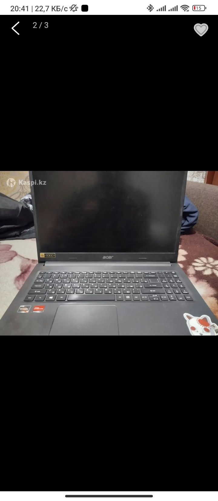 Acer aspire 3 ryzen 3 3250u/Radeon 625/ 8gb RAM