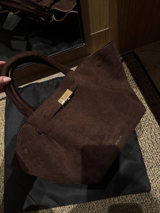 Demellier дамска чанта кафяв велур