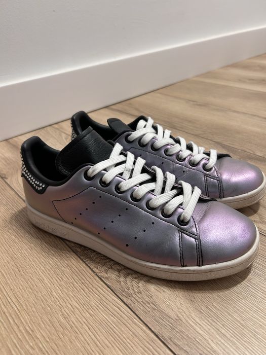 Adidas Stan Smith metallic silver stone, marime 38