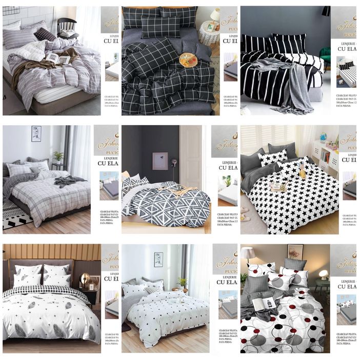 Lenjerii de pat—bumbac satinat – calitate premium, modele noi!