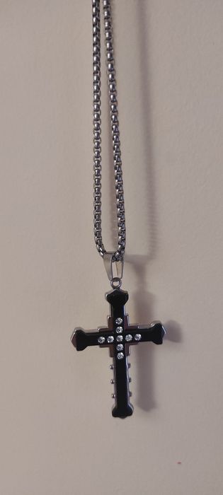 Colier cruce otel inoxidabil