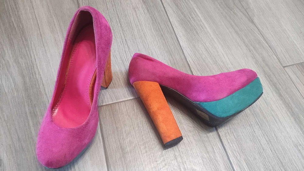 Pantofi dama eleganti, piele intoarsa, marime 36, 37