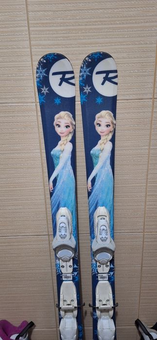 Schiuri elsa rossignol 122cm-clapari ski ,bete,casca