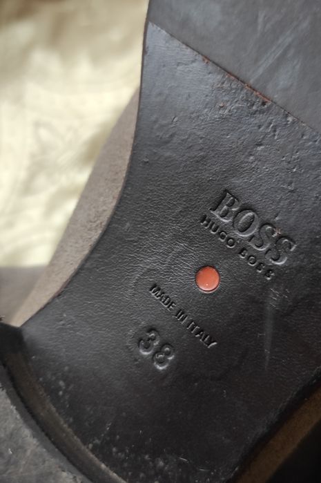 Ботуши HUGO BOSS от естествен велур