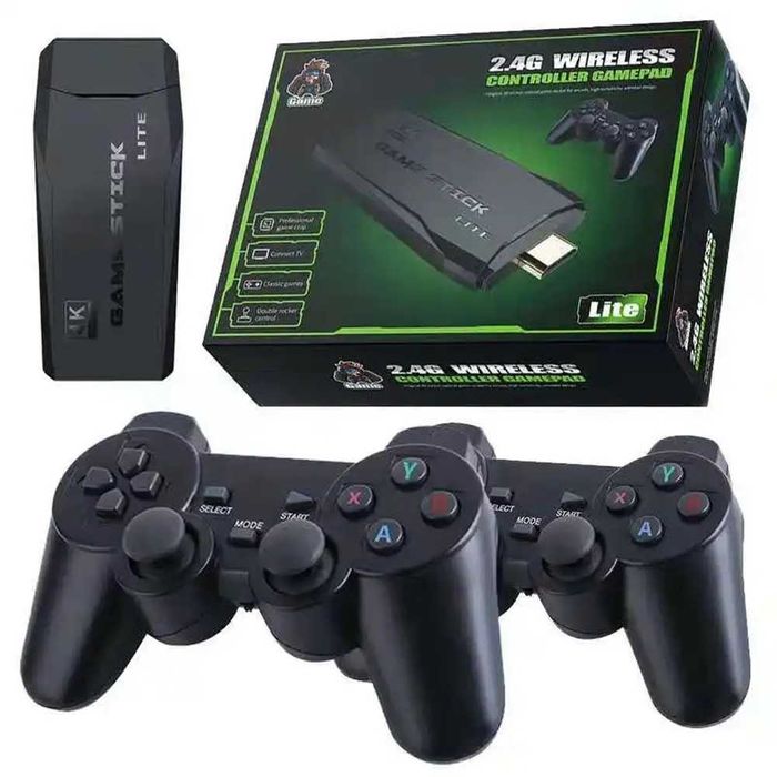 Безжична ретро конзола GAME STICK 4K HDMI - 10000 игри