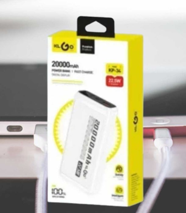 Преносима батерия KLGO KP-34, 20000mAh