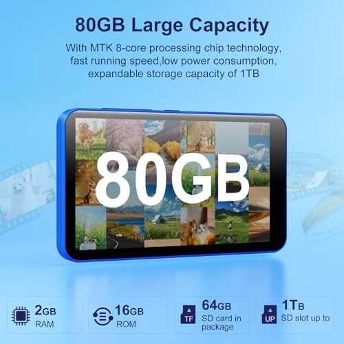 Нов MP3 MP4 плеър 4" Touch 80GB Bluetooth WiFi Spotify HiFi Видео