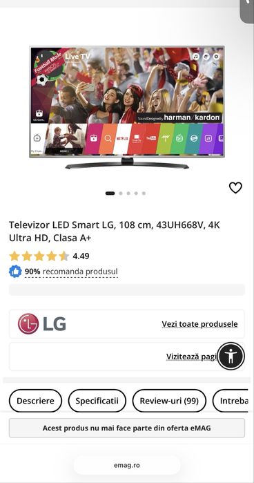 LED Smart Tv LG 4K UHD