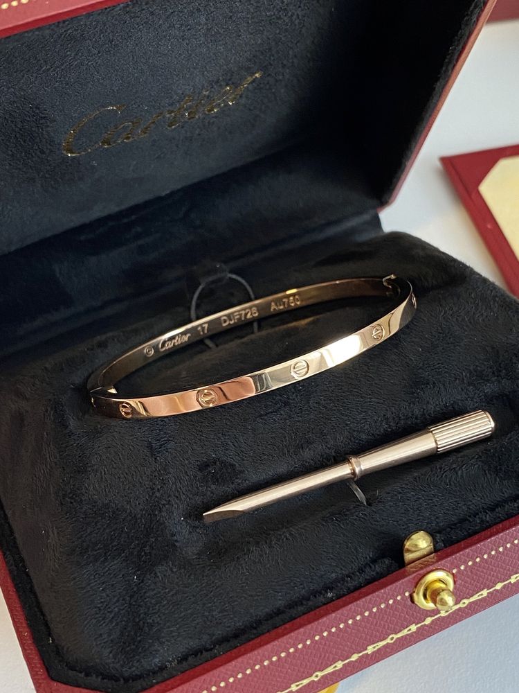 Brățară Cartier LOVE Slim 17 Rose Gold 24K