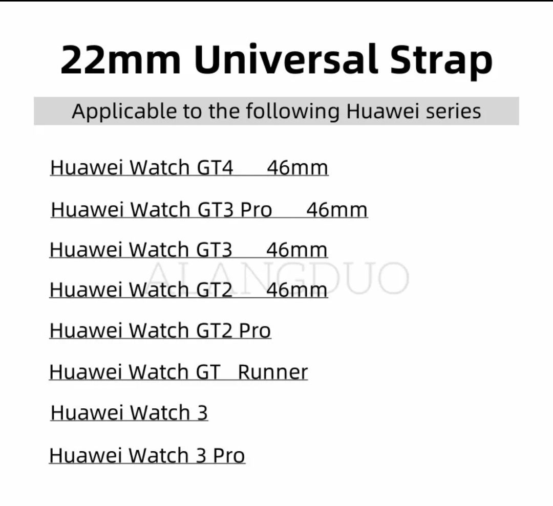 Curea piele ceas Huawei GT 46 mm