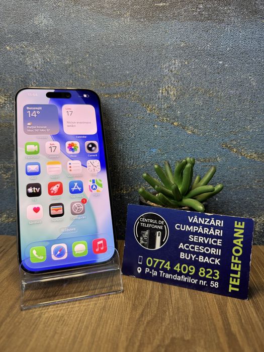 Iphone 15 Pro/128Gb/Garantie 2Ani Centrul de Telefoane/Rate