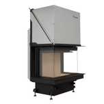 Focare de semineu pe lemne cu trei fete vitrate CRYSTAL 70 PREMIUM