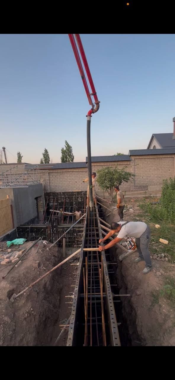 Beton quyish/fundament/uy qurish xizmatlarini juda tez sifatli bajarmz