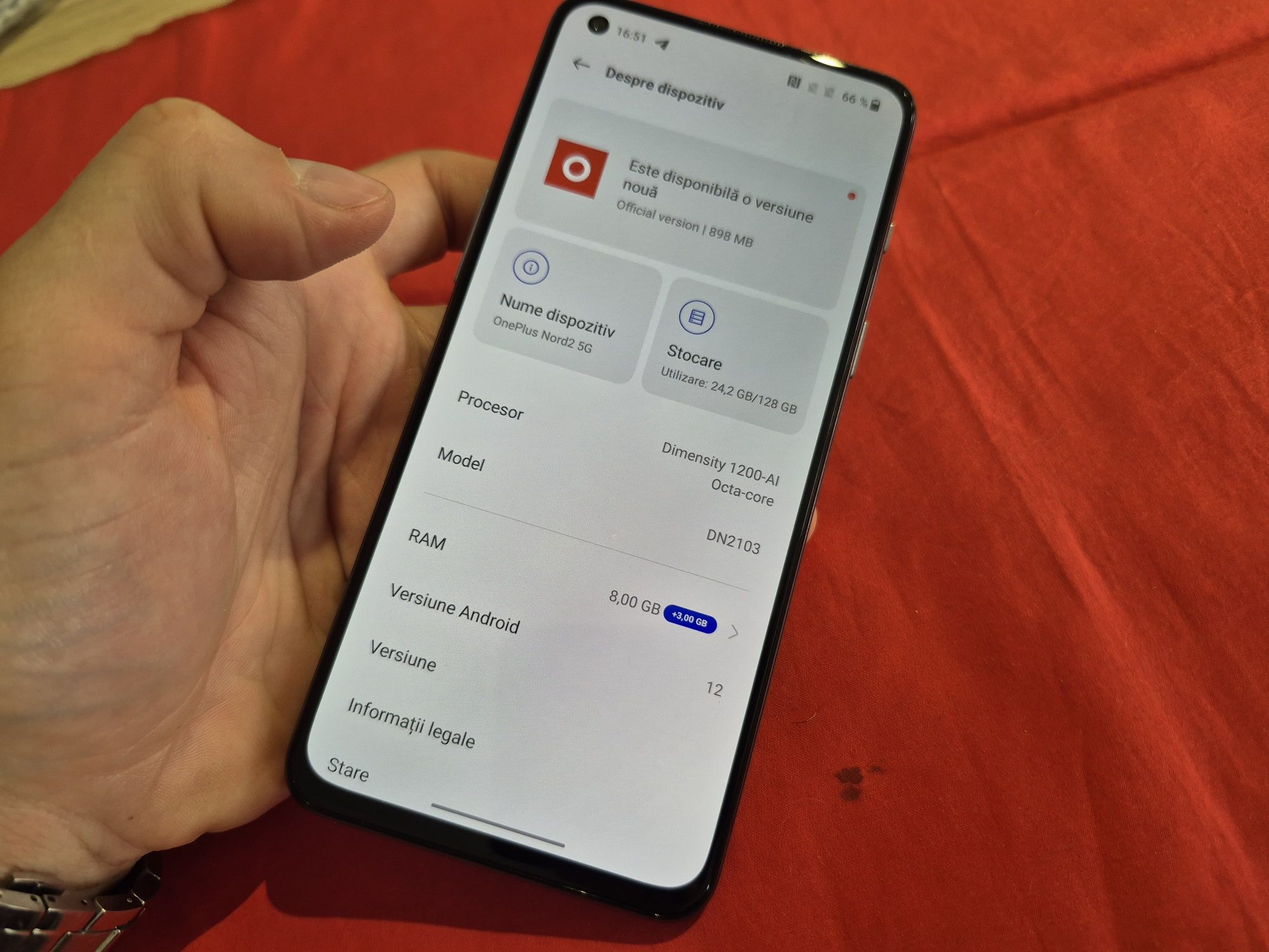 -One Plus Nord 2-5G, Blue, 128Gb, 8Ram, nou, stare perfecta, folosit f