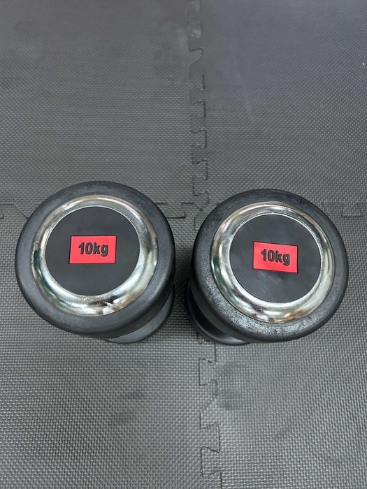 Set gantere profesionale cu cauciuc 20 kg, 2 x 10 Kg