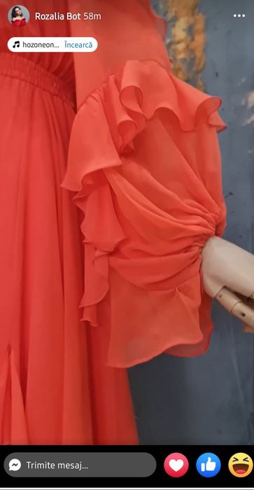 Rochie din mătase naturală Rozalia Bot