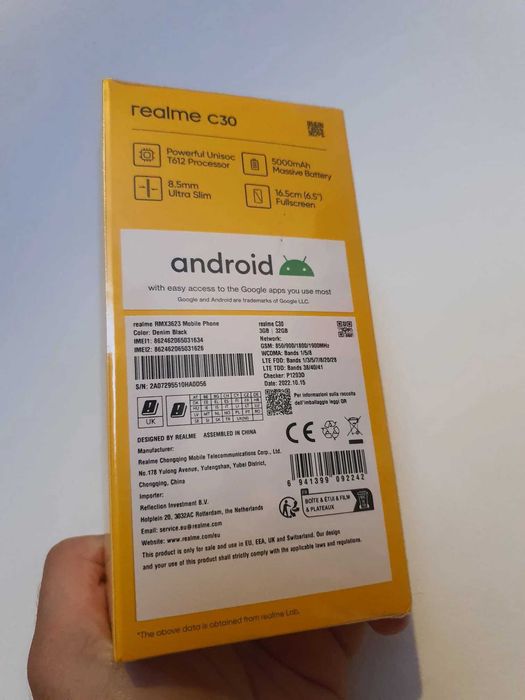 Telefon Realme C30 32GB 3GB Dual Sim 4G Black Negru Sigilat Nou