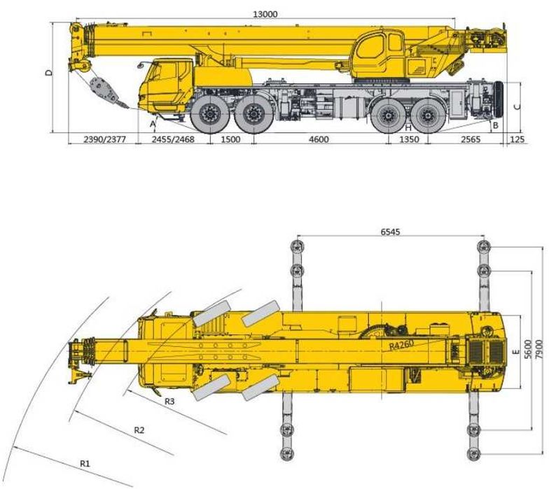 Янги автокран XCMG 80 тонналик заводдан