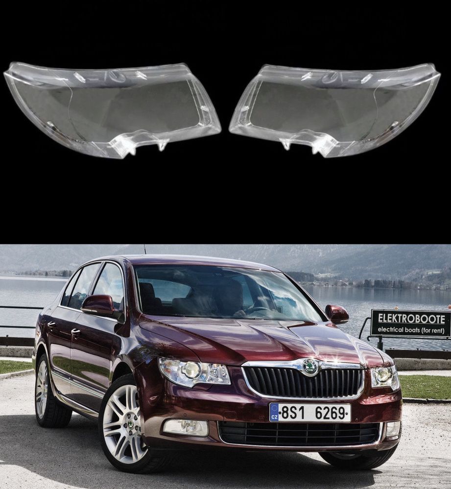 Skoda superb 2 капак фар стъкло капаци фарове крушки Шкода супърб