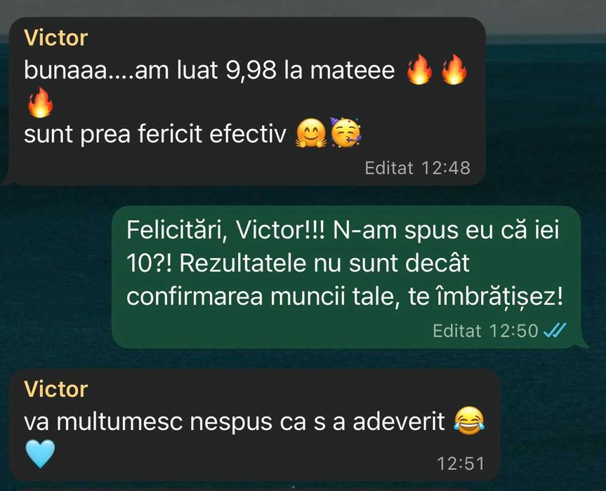 Meditații la matematică și lb.română,  BAC / Evaluarea Națională