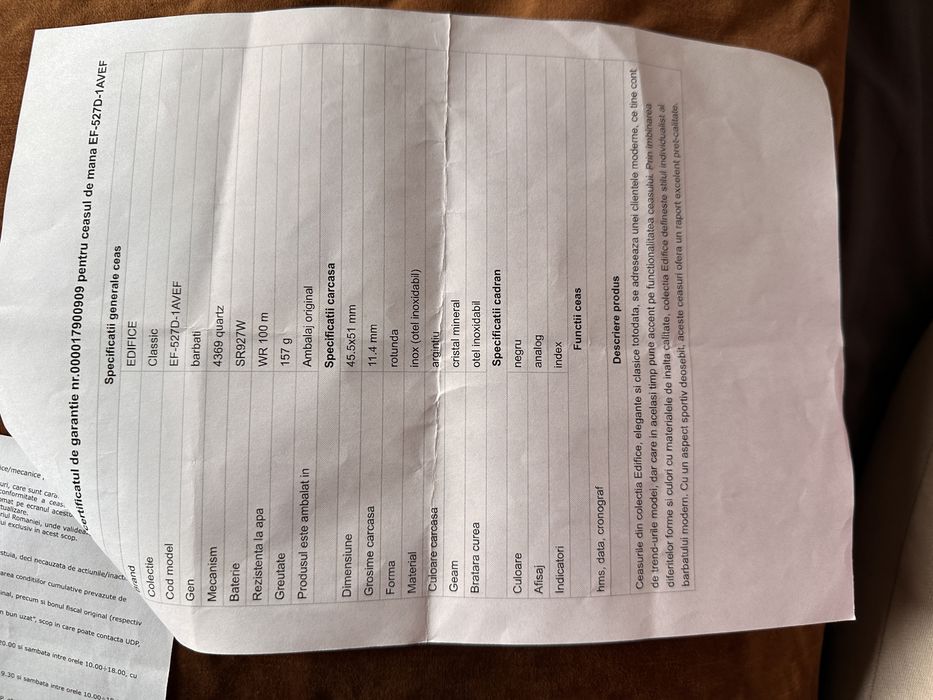 Ceas Casio Edifice EF-527D-1AVEF