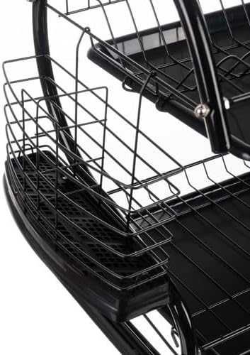 Scurgator de vase pe doua niveluri cu suport pentru pahare si tacamuri