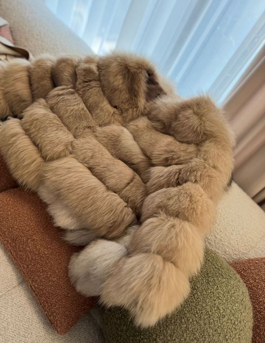 Дамско палто от естествен косъм