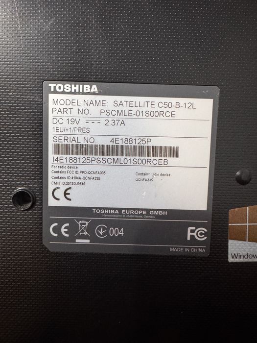 Laptop Toshiba Satellite C50-B-12L