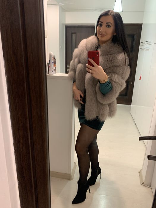 Haină blană naturală vulpe mărimea S