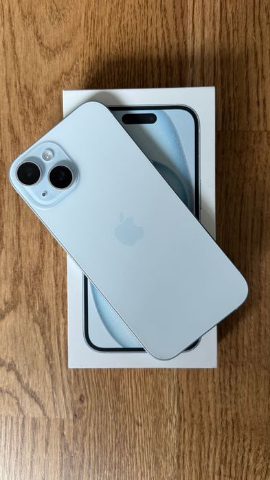Iphone 15 blue, 128Gb в гаранция