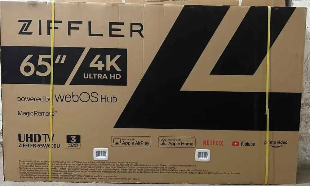 Телевизор ZIFFLER 65 4K SMART webOS Mini LED QLED LED Активация бонус