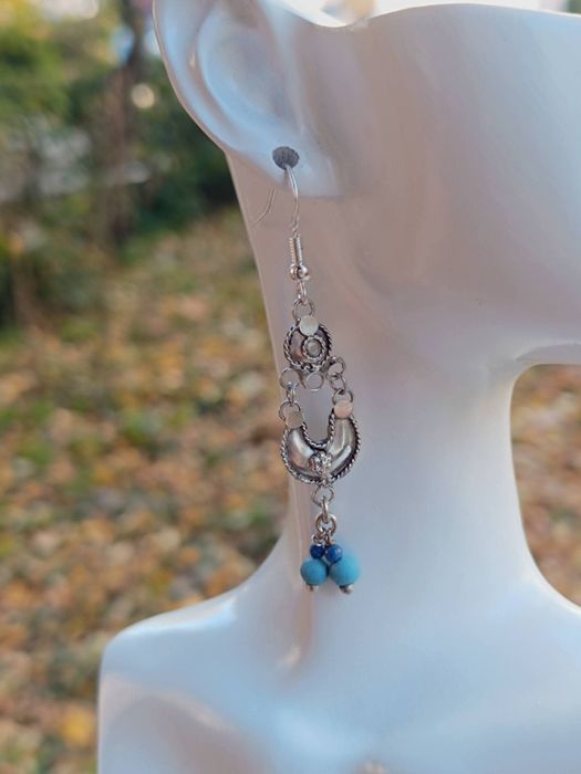 Cercei din argint de 925 cu pietre turcoaz