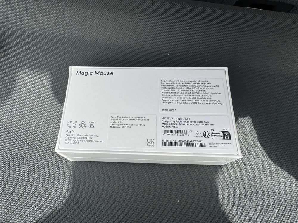 Apple Magic mouse 3, NOU, cutia sigilata, nedesfacut