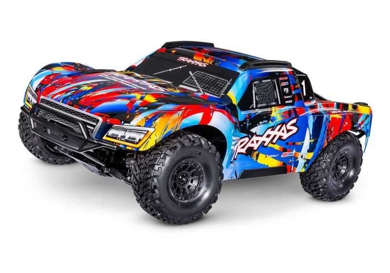Traxxas MaxxSlash рц количка с дистанционно башинг и скоци офроуд 1/8