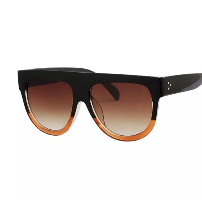 Ochelari de soare UV D8 (Daira-Shop.ro) negri maro Leopard rotunzi